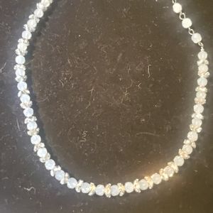 Opalescent crystal choker/necklace 17" & Bracelet
